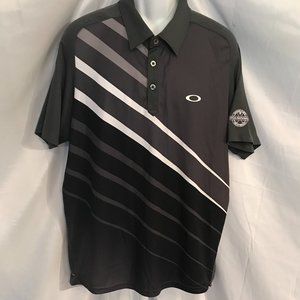 Oakley Regular-Fit Olive Green/White/Black Resort & Spa PGA Polo Shirt #102